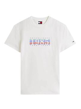 Maglietta Tommy Jeans DNA 1985 bianca per uomo