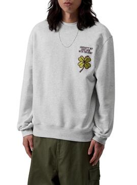 Felpa Carhartt Clover grigia per uomo