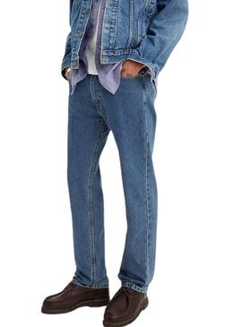 Pantaloni in denim Levis 505 di media lunghezza per uomo
