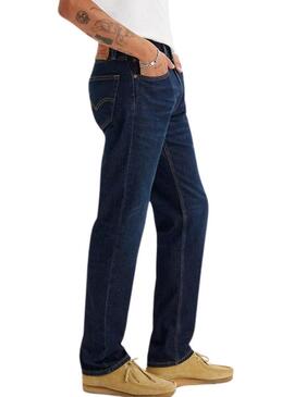 Pantaloni in denim Levis 505 Regular Nail Loop Knot blu scuro da uomo