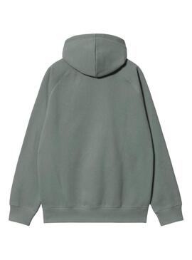 Felpa con cappuccio Carhartt Hooded Chase verde per uomo