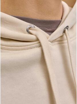 Felpa Jack and Jones Norrebo beige per uomo