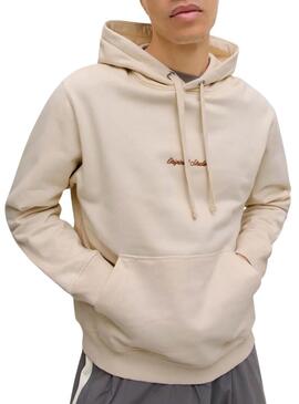 Felpa Jack and Jones Norrebo beige per uomo