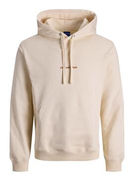 Felpa Jack and Jones Norrebo beige per uomo