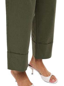 Pantaloni Vila Simone verdi per donna