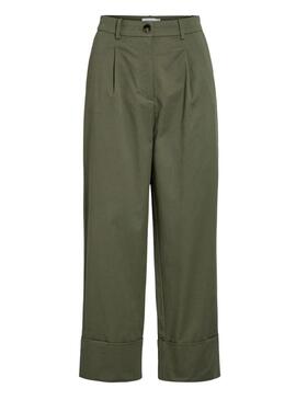 Pantaloni Vila Simone verdi per donna