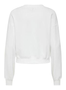 Felpa Only Emily Perfume bianco per donna