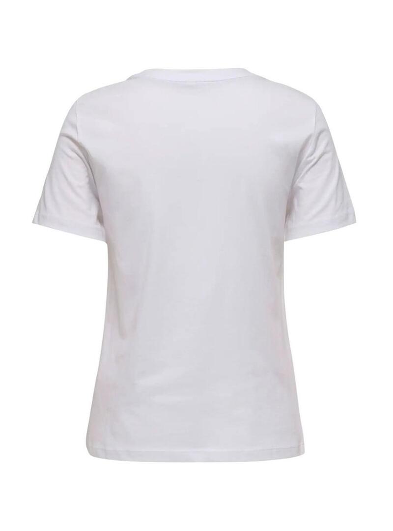 Maglietta Only Teddy Paris bianca per donna