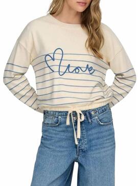 Maglia Only Signe bianca per donna