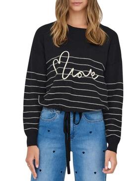 Maglia Only Signe nera per donna