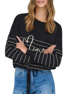 Maglia Only Signe nera per donna