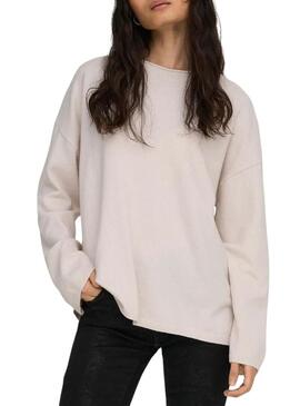 Maglia Only Loyal Amalio beige crema per donna