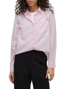 Camicia Vila Darma a righe rosa per donna.