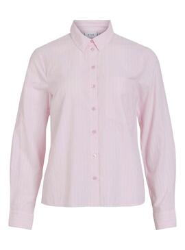Camicia Vila Darma a righe rosa per donna.