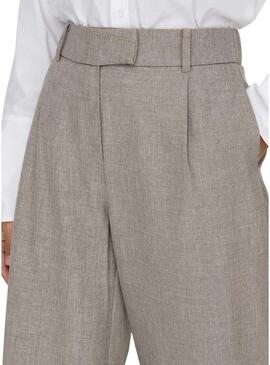 Pantaloni Only Linda grigi taupe per donna.