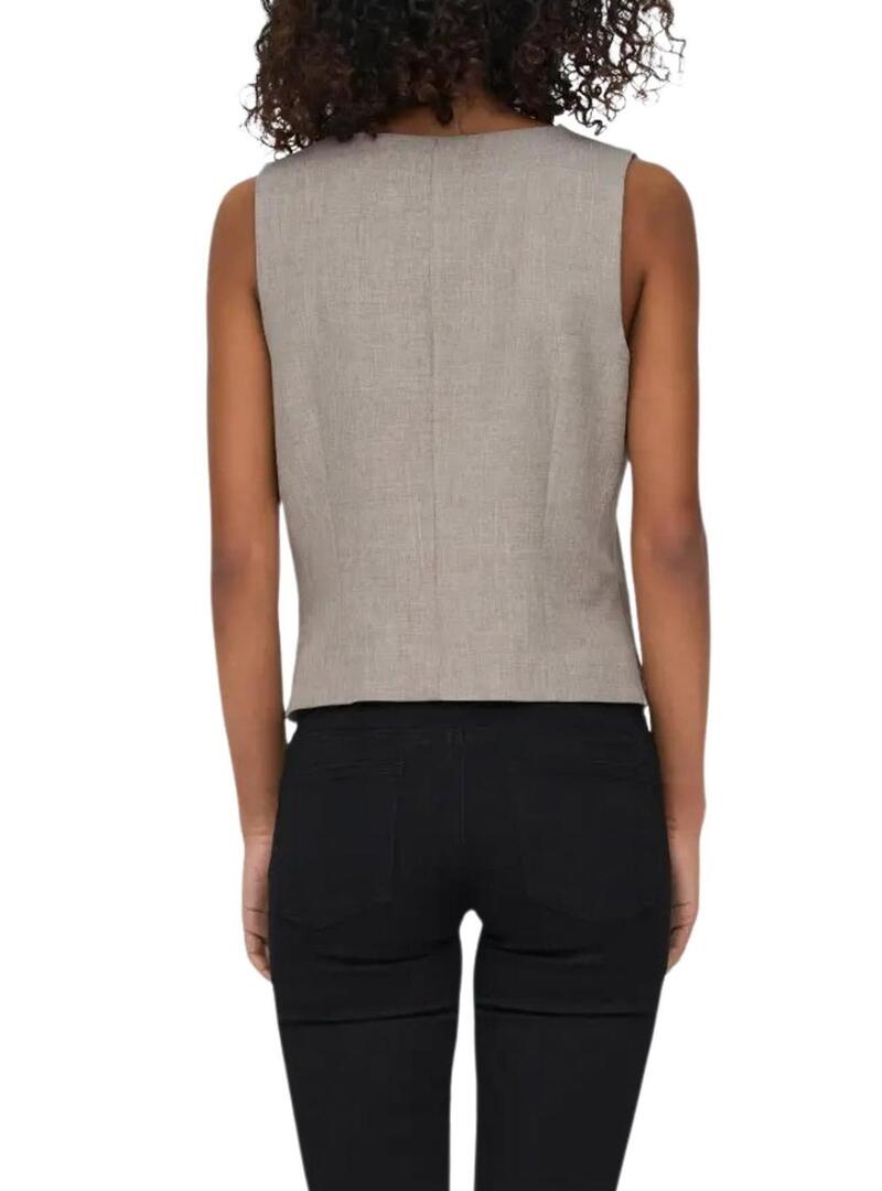 Gilet Only Linda grigio per donna