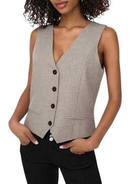 Gilet Only Linda grigio per donna