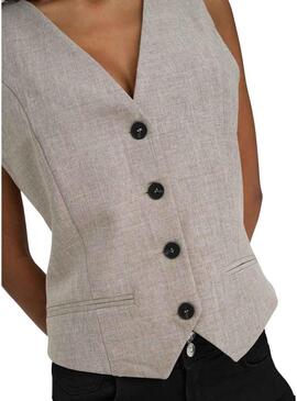 Gilet Only Linda grigio per donna
