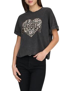 Maglietta Only Lucy nera per donna