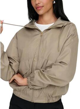 Cortavento Only Dominique beige per donna