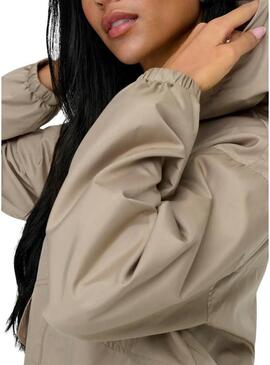 Cortavento Only Dominique beige per donna