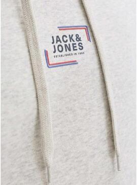 Felpa Jack and Jones Corp grigia per uomo