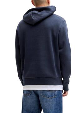 Felpa Jack and Jones Corp blu marino per uomo