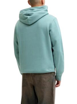 Felpa Jack and Jones Corp turchese per uomo