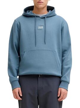 Felpa Jack and Jones Corp blu per uomo