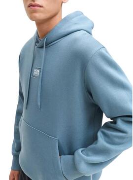 Felpa Jack and Jones Corp blu per uomo