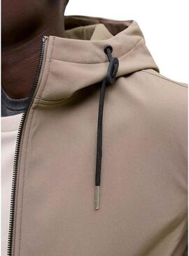 Giacca Jack And Jones Softshell color cammello per uomo