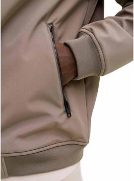 Giacca Jack And Jones Softshell color cammello per uomo