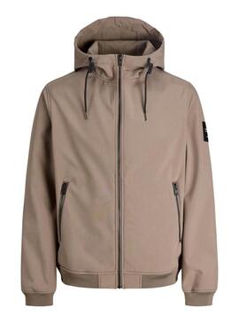 Giacca Jack And Jones Softshell color cammello per uomo