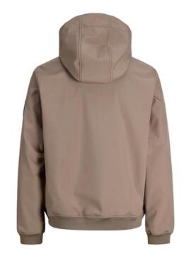 Giacca Jack And Jones Softshell color cammello per uomo