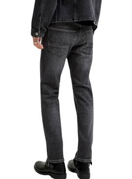 Pantaloni in denim Jack and Jones Clark neri per uomo