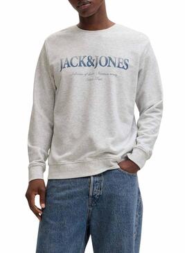 Felpa Jack and Jones Devin grigia per uomo