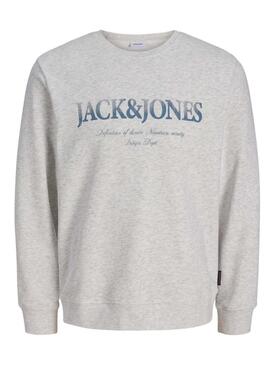 Felpa Jack and Jones Devin grigia per uomo