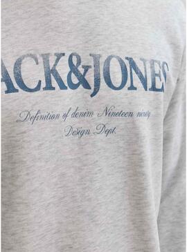 Felpa Jack and Jones Devin grigia per uomo
