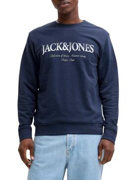 Felpa Jack and Jones Devin blu scuro per uomo