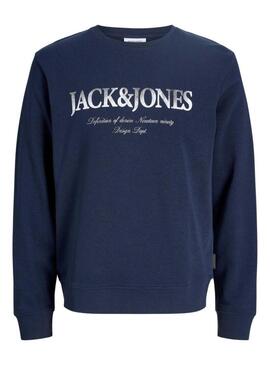 Felpa Jack and Jones Devin blu scuro per uomo