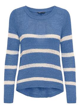 Maglia Only a righe blu e bianche Geena per donna.