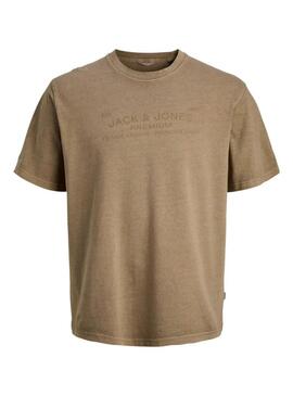 Maglietta Jack and Jones Bluaiden tostata per uomo