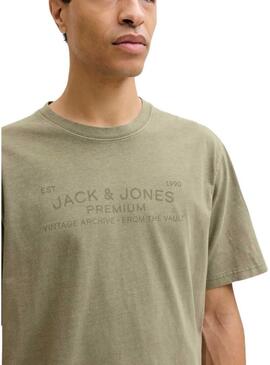 Maglietta Jack and Jones Bluaiden verde per uomo
