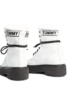 Stivales Tommy Jeans Foatform Bianco Pelle vernici