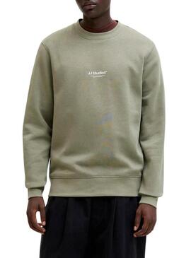 Felpa Jack and Jones Soho verde per uomo