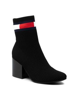 Stivaletti Tommy Hilfiger Flag Sock Black per Donn