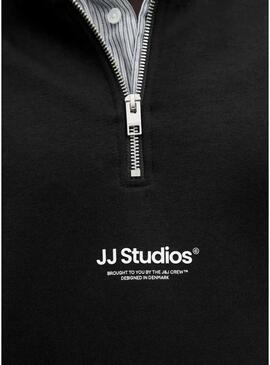 Felpa nera Jack and Jones Soho per uomo.