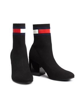 Stivaletti Tommy Hilfiger Flag Sock Black per Donn