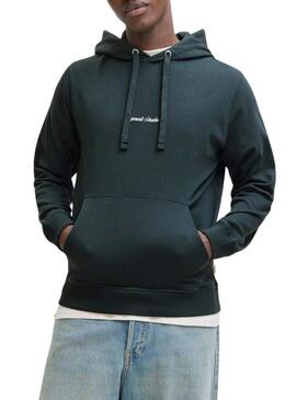 Felpa Jack and Jones Norrebro Hood verde per uomo