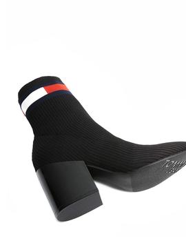 Stivaletti Tommy Hilfiger Flag Sock Black per Donn